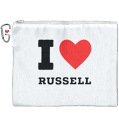 I Love Russell Canvas Cosmetic Bag (xxxl) by ilovewhateva
