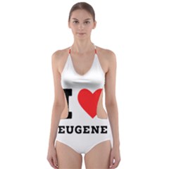 I Love Eugene Cut-out One Piece Swimsuit by ilovewhateva