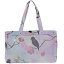 Birds Blossom Seamless Pattern Canvas Work Bag View1