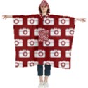 Modern Chic Vector Camera Illustration Pattern Women s Hooded Rain Ponchos View1