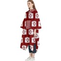 Modern Chic Vector Camera Illustration Pattern Women s Hooded Rain Ponchos View2