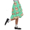 Puppy Pattern Dog Pet Kids  Ruffle Flared Wrap Midi Skirt View3