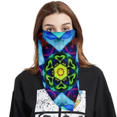 Abstract Kaleidoscope Digital Face Covering Bandana (triangle)