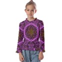 Rosette Mosaic Kaleidoscope Abstract Background Kids  Frill Detail Tee View1