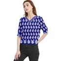 Ladybug Vector Geometric Tile Pattern Quarter Sleeve Blouse View1