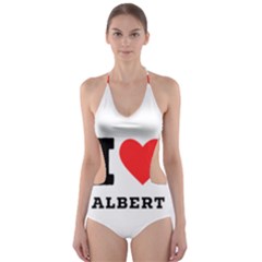 I Love Albert Cut-out One Piece Swimsuit by ilovewhateva