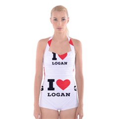 I Love Logan Boyleg Halter Swimsuit  by ilovewhateva