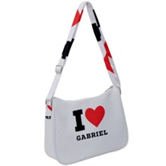I Love Gabriel Zip Up Shoulder Bag by ilovewhateva
