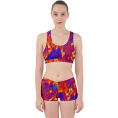 Geometric Pattern Fluorescent Colorful Work It Out Gym Set