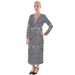 Abstract-0025 Velvet Maxi Wrap Dress