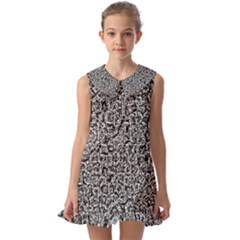 Abstract-0025 Kids  Pilgrim Collar Ruffle Hem Dress