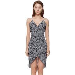 Abstract-0025 Wrap Frill Dress