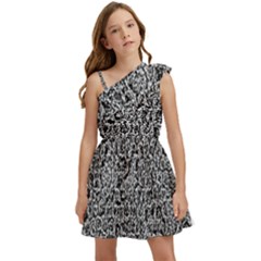 Abstract-0025 Kids  One Shoulder Party Dress