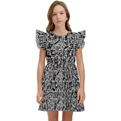 Abstract-0025 Kids  Winged Sleeve Dress