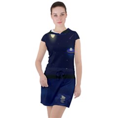 Alien Navi Drawstring Hooded Dress