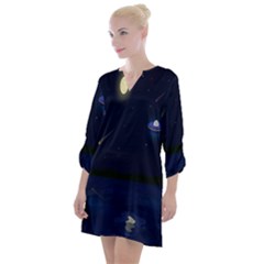 Alien Navi Open Neck Shift Dress
