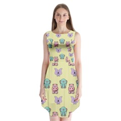 Animals-17 Sleeveless Chiffon Dress  