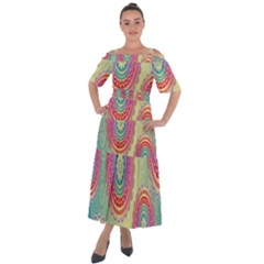 Background-02 Shoulder Straps Boho Maxi Dress 