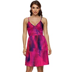 Background-03 V-neck Pocket Summer Dress 