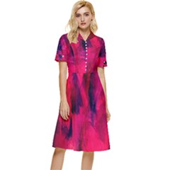 Background-03 Button Top Knee Length Dress