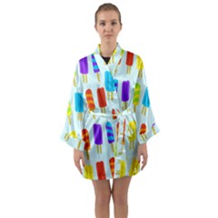 Background-29 Long Sleeve Satin Kimono