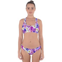 Blossoms-yellow Cross Back Hipster Bikini Set