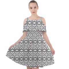 Celtic-knot 01 Cut Out Shoulders Chiffon Dress