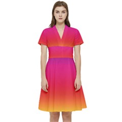 Spectrum Short Sleeve Waist Detail Dress