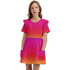 Spectrum Kids  Frilly Sleeves Pocket Dress
