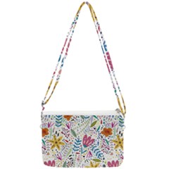 Flowers-484 Double Gusset Crossbody Bag