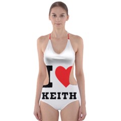 I Love Keith Cut-out One Piece Swimsuit by ilovewhateva