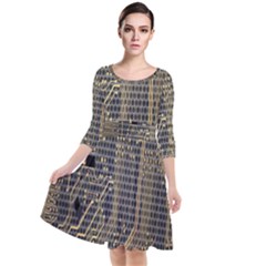 Circuit Quarter Sleeve Waist Band Dress