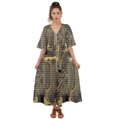 Circuit Kimono Sleeve Boho Dress