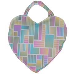 Color-blocks Giant Heart Shaped Tote