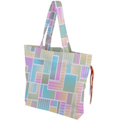 Color-blocks Drawstring Tote Bag by nateshop