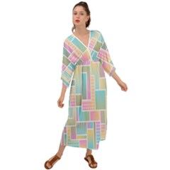 Color-blocks Grecian Style  Maxi Dress