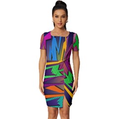 Dancing Fitted Knot Split End Bodycon Dress