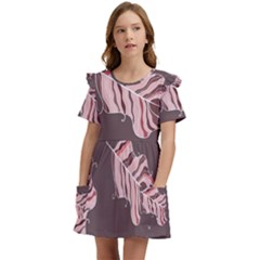 Feather Kids  Frilly Sleeves Pocket Dress