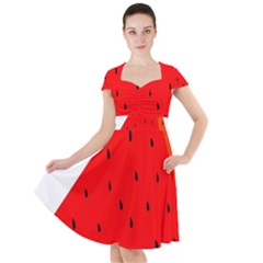 Fruit-01 Cap Sleeve Midi Dress
