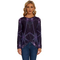 Geometric-art-001 Long Sleeve Crew Neck Pullover Top