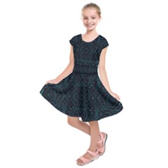 Geometric-art-003 Kids  Short Sleeve Dress