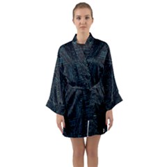 Geometric-art-003 Long Sleeve Satin Kimono