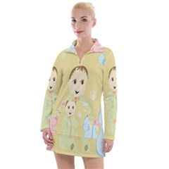 Happy 01 Women s Long Sleeve Casual Dress