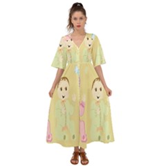 Happy 01 Kimono Sleeve Boho Dress