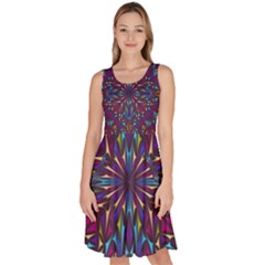 Kaleidoscope Knee Length Skater Dress With Pockets