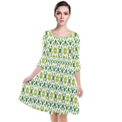 Leaf - 01 Quarter Sleeve Waist Band Dress