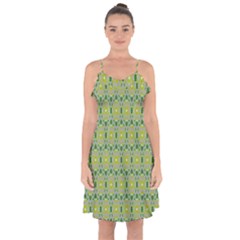 Leaf - 02 Ruffle Detail Chiffon Dress