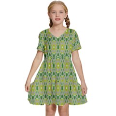 Leaf - 02 Kids  Short Sleeve Tiered Mini Dress