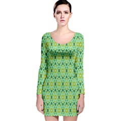 Leaf - 03 Long Sleeve Velvet Bodycon Dress