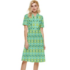 Leaf - 04 Button Top Knee Length Dress
